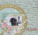 Kaisercraft Christmas Wishes GILDED FRAME DieCut 12X12 Scrapbook Paper 1pc - Image 2