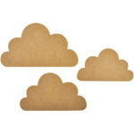Kaisercraft CLOUD WALL ART 3D Wood DIY 3pc - Image 2