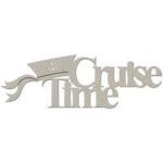 Fabscraps CRUISE TIME Die-Cut Grey Chipboard Word