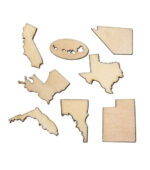 American Crafts Wood Veneer STATES Journey Travel 50pc - Image 2