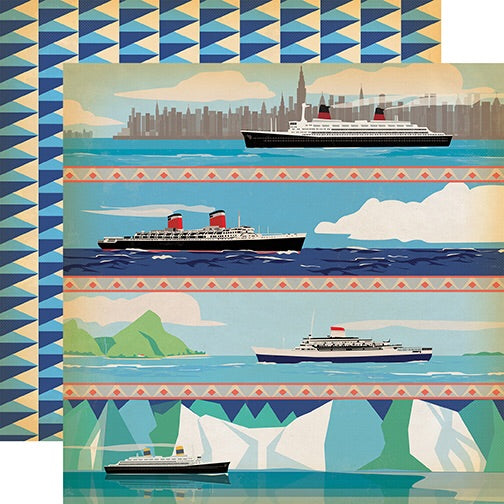 image_ed6267a1-44fe-46ff-b5e1-2e35bd76af5e.jpg Carta Bella Let’s Cruise SEA YOU LATER 12”x12” Scrapbooks Paper - Image 1