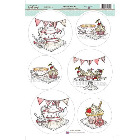 image_eed7cbf5-c5e8-4640-8d89-4289d2354277.jpg Hobby House Daisy Mae Draws AFTERNOON TEA Stickers 6pc - Image 1