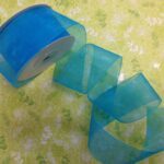 May Arts 1 1/2" Sheer Organza Ribbon 1 yard yd - Image 8