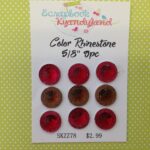 COLOR RHINESTONE Mixed Gems 9pc 5/8" - Image 5