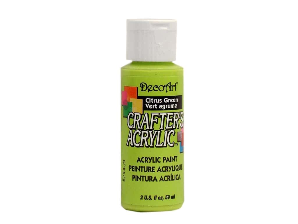 image_f17e4689-7c8c-4c11-8ef2-630e22698497.jpg DecoArt Crafter's Acrylic CITRUS GREEN Acrylic Paint 2oz - Image 1