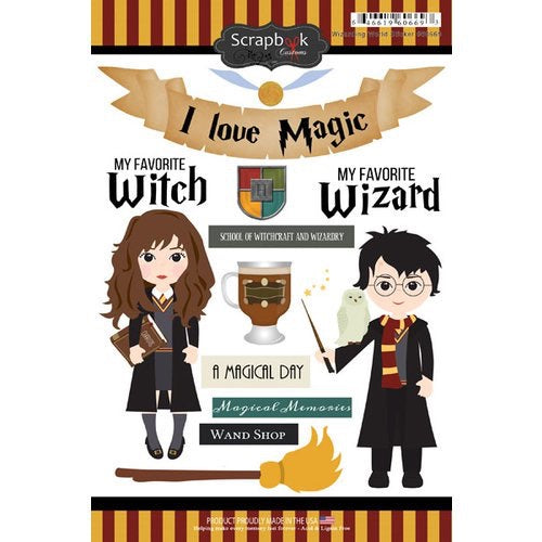 image_f1ec1e5e-2f0f-4024-814e-0e29cd8847cb.jpg Scrapbook Customs WIZARDING WORLD STICKERS 13pc - Image 1