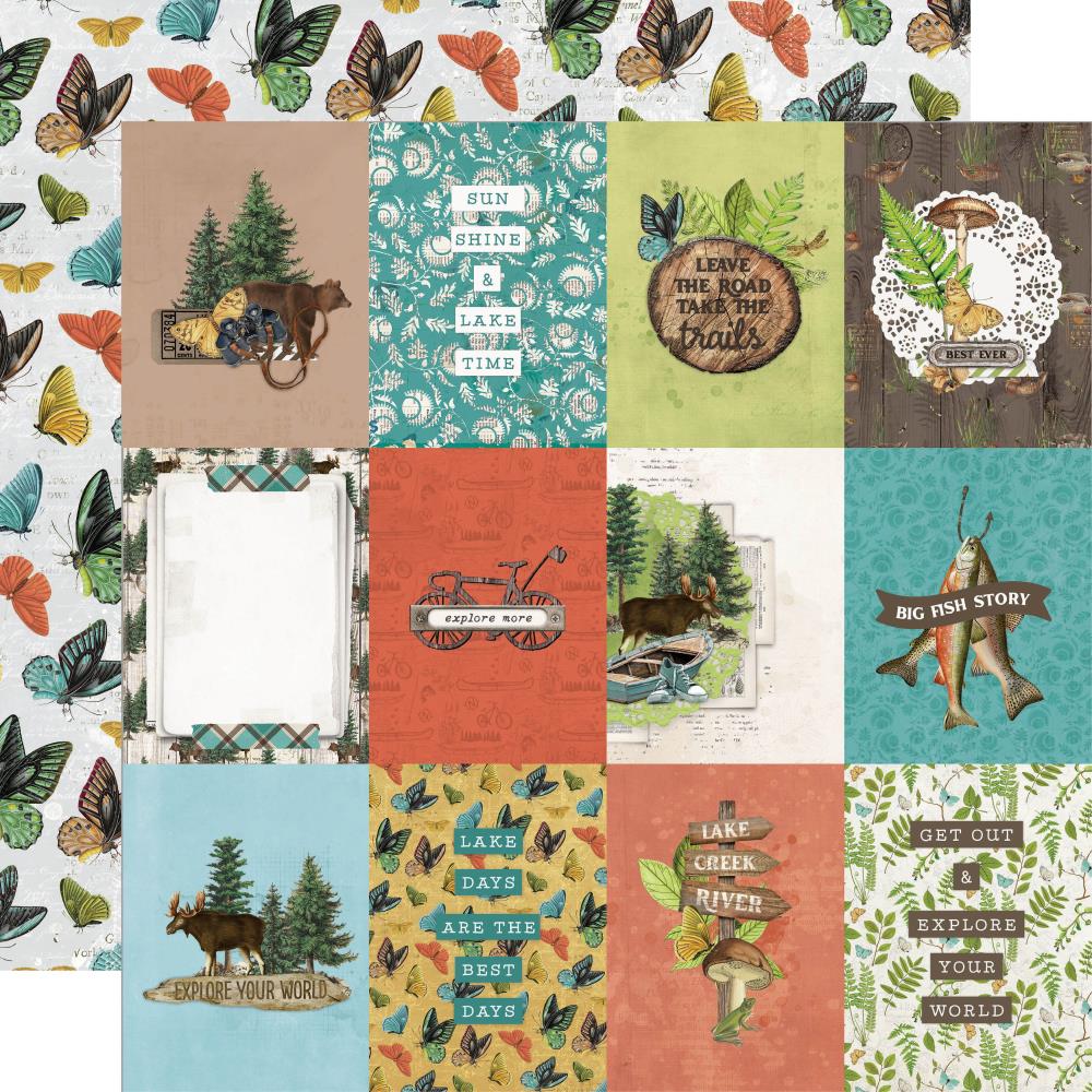 image_f2322b07-e5aa-4f6a-9ce5-e9b009a8459d.jpg Simples Stories Simple Vintage Lakeside 3X4 ELEMENTS 12"X12" Paper - Image 1