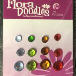 Petaloo Flora Doodles FOR THE GUYS Brads 12pc