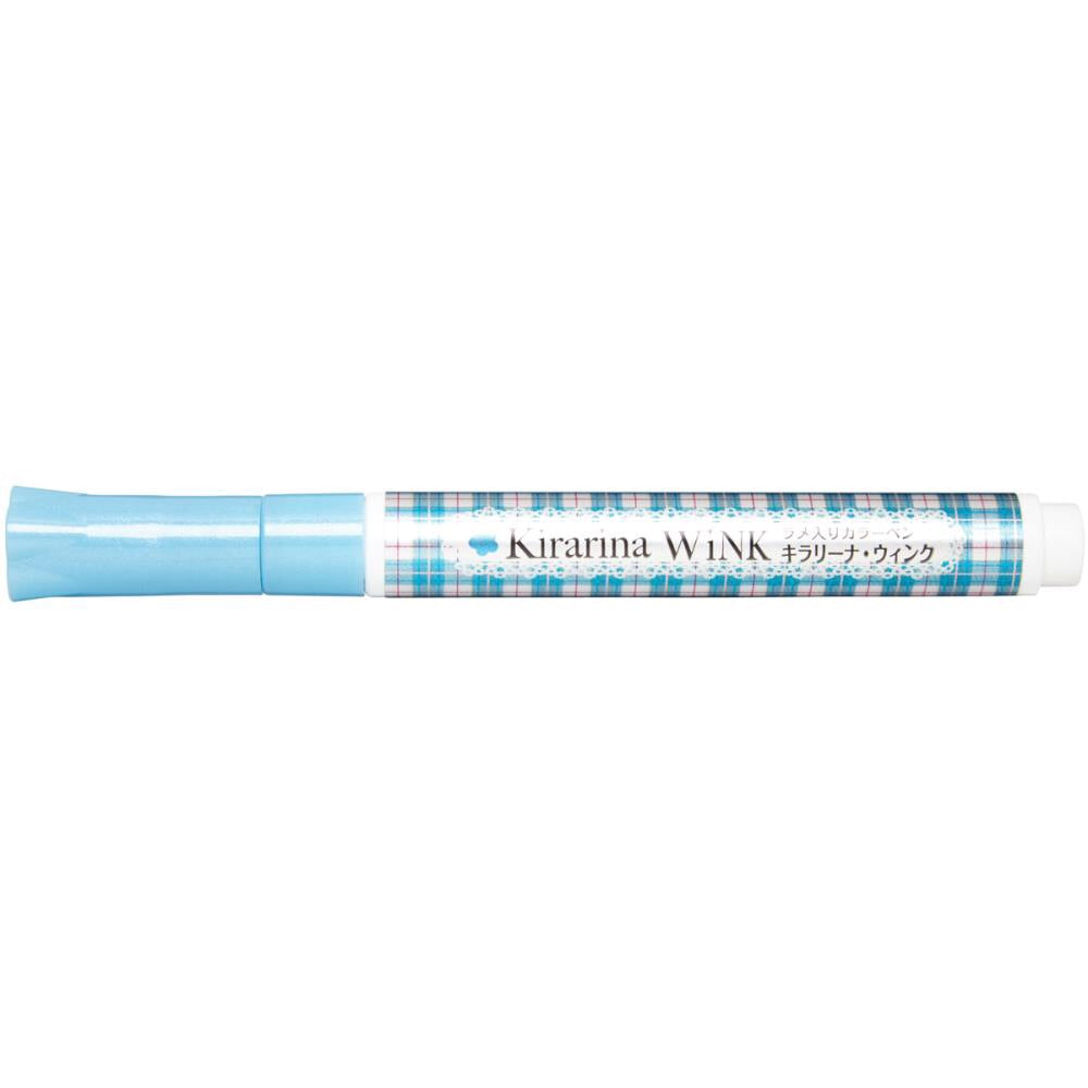 image_f3d387c0-45a0-4fc5-b118-90d548d84760.jpg Kirarina Wink SKY BLUE METALLIC Marker Pens - Image 1