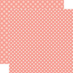 Echo Park Dots & Stripes CORAL REEF  12"X12" Scrapbook Paper