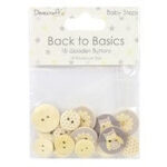 Dovecraft Back to Basics BABY STEPS WOODEN BUTTONS