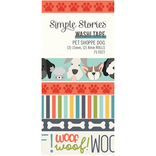 image_f4e6435e-5089-47bd-8915-7be14fb692e4.jpg Simple Stories Pet Shoppe Dog Washi Tape. - Image 1