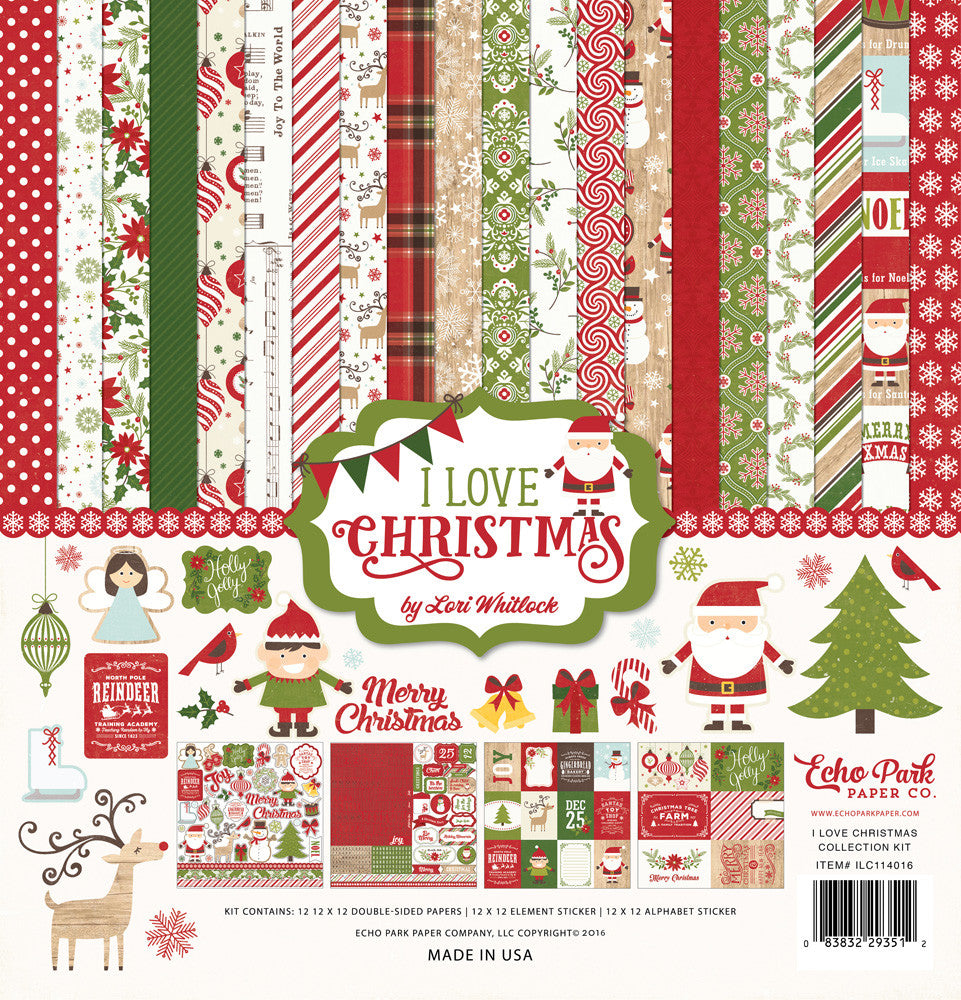 image_f530b6b5-eaa3-4293-8737-a4caea00bf0c.jpeg Echo Park I LOVE CHRISTMAS 12X12 Scrapbook Paper Kit - Image 1