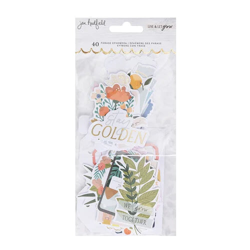 image_f5e53fa9-56cf-4d5d-ba23-057e4c84a627.jpg Jen Hadfield Live & Let Grow PHRASE EPHEMERA 40pc - Image 1