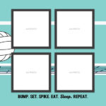 Scrapbook Customs Quick Page VOLLEYBALL RIGHT 12"X12" Scrapbook Paper - Image 3