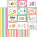Doodlebug PRETTY KITTY CAT NAP 12"X12" Cardstock Paper