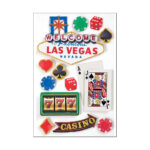 Paper House LAS VEGAS 3D Glitter Stickers 12pc