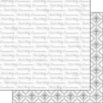FIRST COMMUNION 12"X12" Scrapbook Customs Paper - Image 2