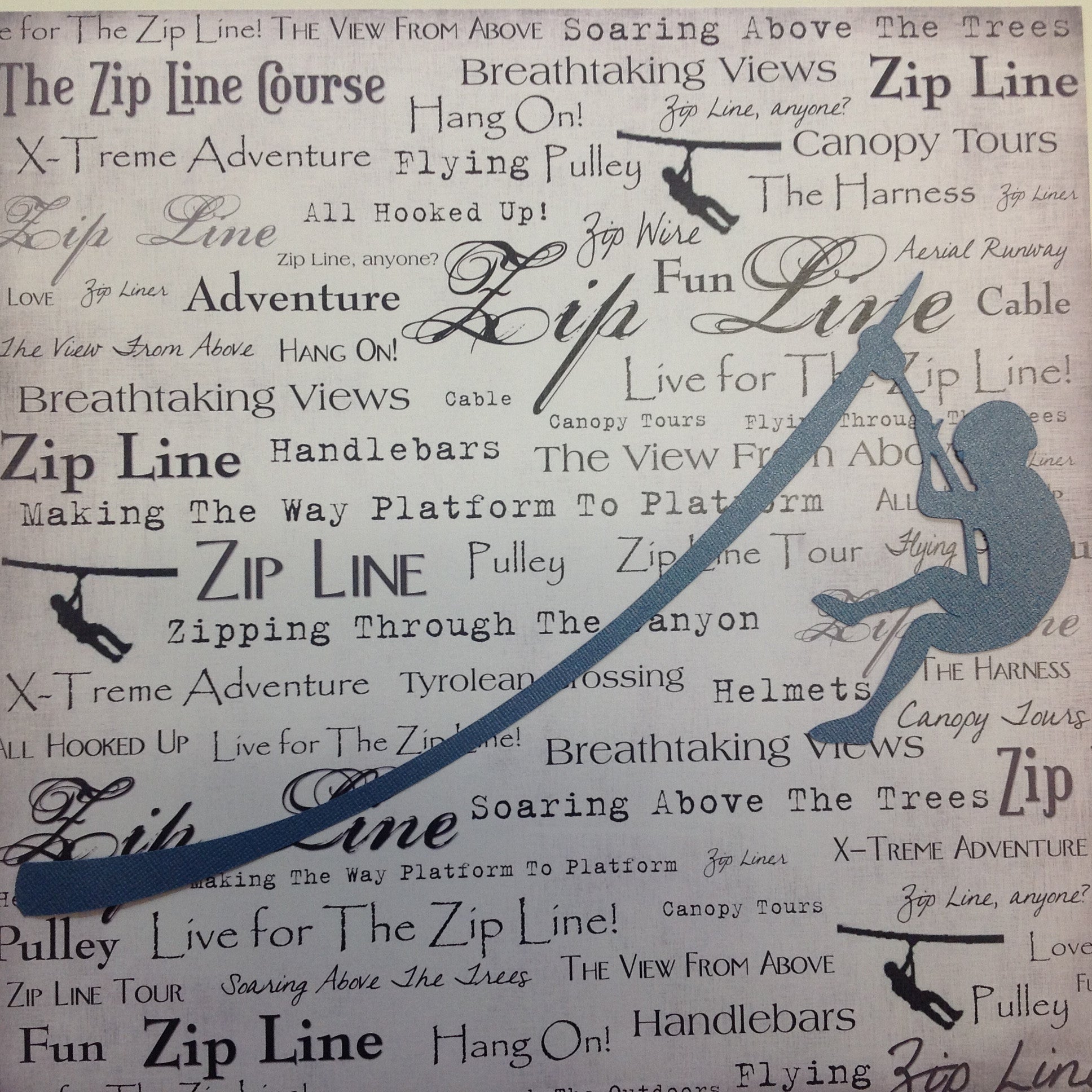 image_f73d61ed-5ea3-44ea-aa5c-de272d942191.jpeg ZIP LINE Blue Scrapbook Die Cut ScrapbooksRUs - Image 1