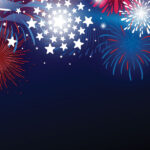 FIREWORKS AT NIGHT 4th of July 12"X12" Scrapbook Customs Paper