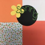 Premade Scrapbook Pages SPRING ORANGE (1) 12"x12" Layout