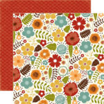 Echo Park Fall Is In The Air FALL FLORAL 12x12 Cardstock Paper