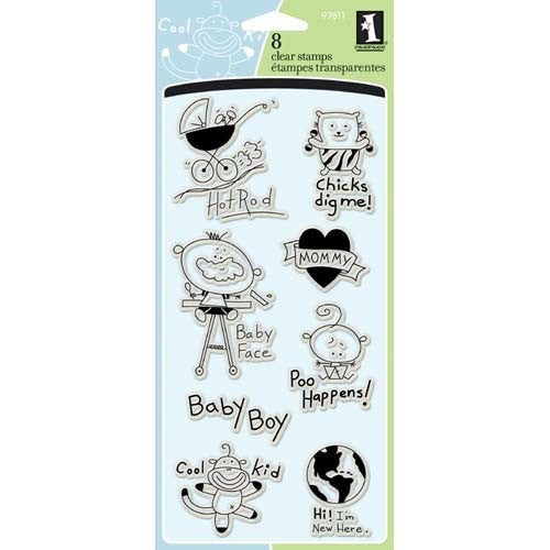 image_f9a15472-5419-4acd-8ca3-a7e25db85ba2.jpg Inkadinkado LITTLE TYKE Baby Clear Acrylic Stamps 8pc - Image 1