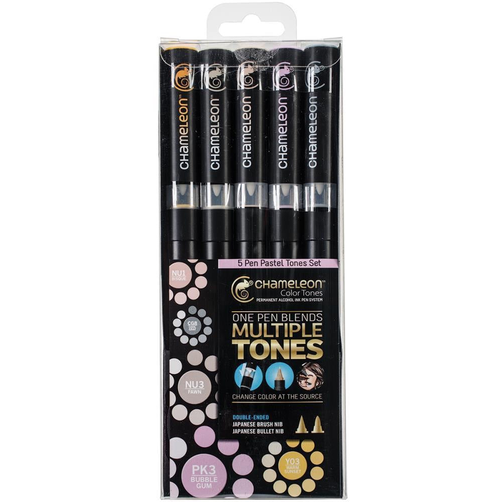 image_fafbfebc-1118-435f-92b9-6e95e09ba4b6.jpg Chameleon Color Tones. PASTEL TONES Alcohol Markers Pens 5pc - Image 1