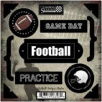 FOOTBALL ANTIQUE Sticker 12pc Scrapbook Customs