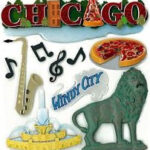 Ek Success Jolee's Boutique CHICAGO Stickers 10pc