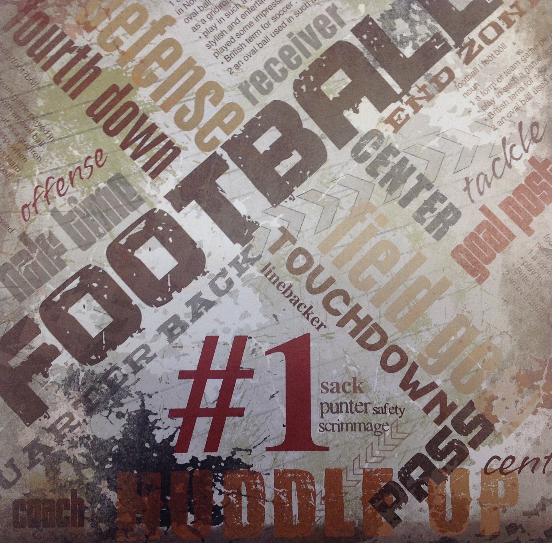 image_fe7c3f43-66b6-438d-b631-3146771597ac.jpeg FOOTBALL EXTREME 12"X12" Sports Cardstock Paper Sheet - Image 1
