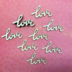 Wooden Word LOVE Wood Embellishment 1pc - Image 2