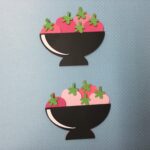 BOWL OF STRAWBERRIES 3D Strawberry Scrapbook Die Cuts