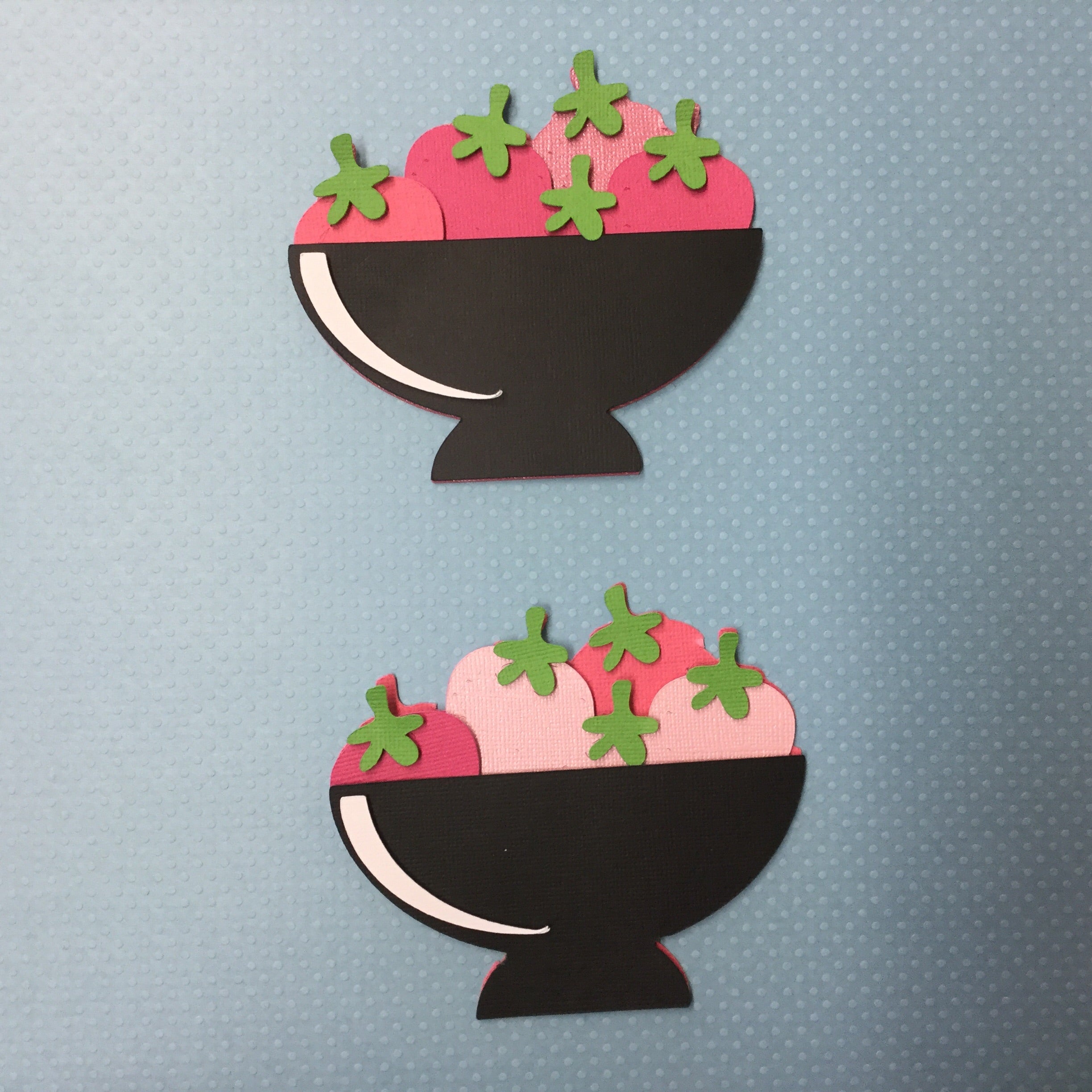 imagejpg_eeb8e4d4-79cf-41ff-a340-b52b3b7d3f42.jpg BOWL OF STRAWBERRIES 3D Strawberry Scrapbook Die Cuts - Image 1