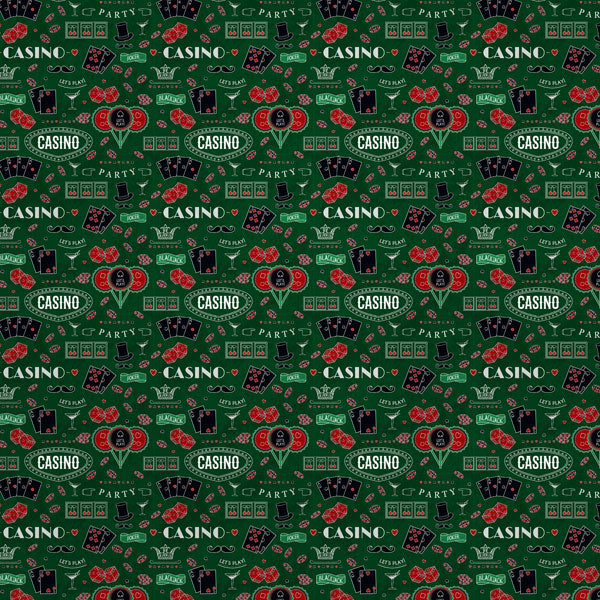 Scrapbook Customs Casino Green Scrapbook Customs CASINO GREEN 12”X12” Scrapbook Paper - Image 1