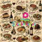 Scrapbooksrus OUT TO DINNER 12"X12" Scrapbook Paper Pack - Image 3