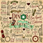 Scrapbooksrus OUT TO DINNER 12"X12" Scrapbook Paper Pack - Image 4