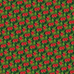 Scrapbook Customs DARK TROPICAL RED HIBISCUS 12X12 Scrapbook Paper