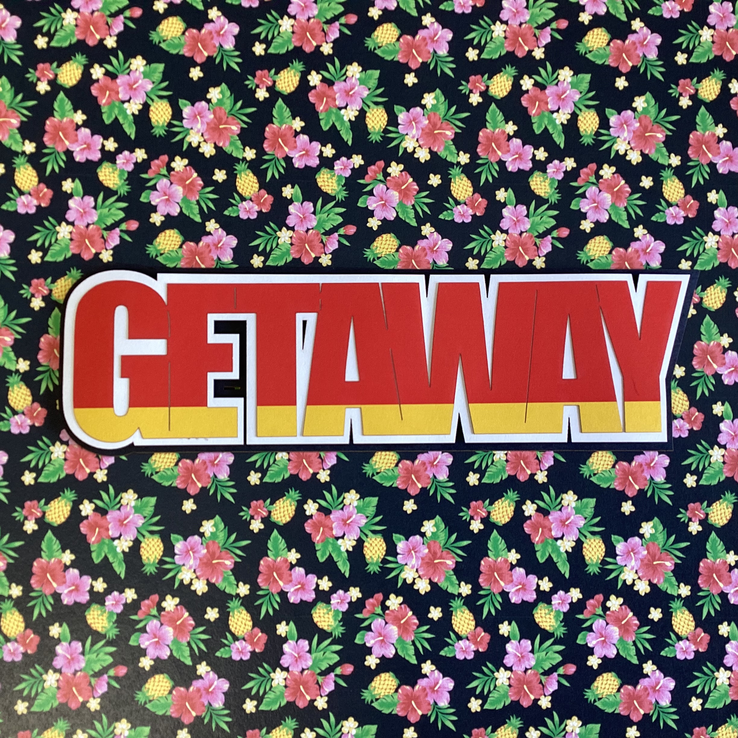 Scrapbook Customs Getaway Red Scrapbook Customs GETAWAY RED Flag Word Title - Image 1