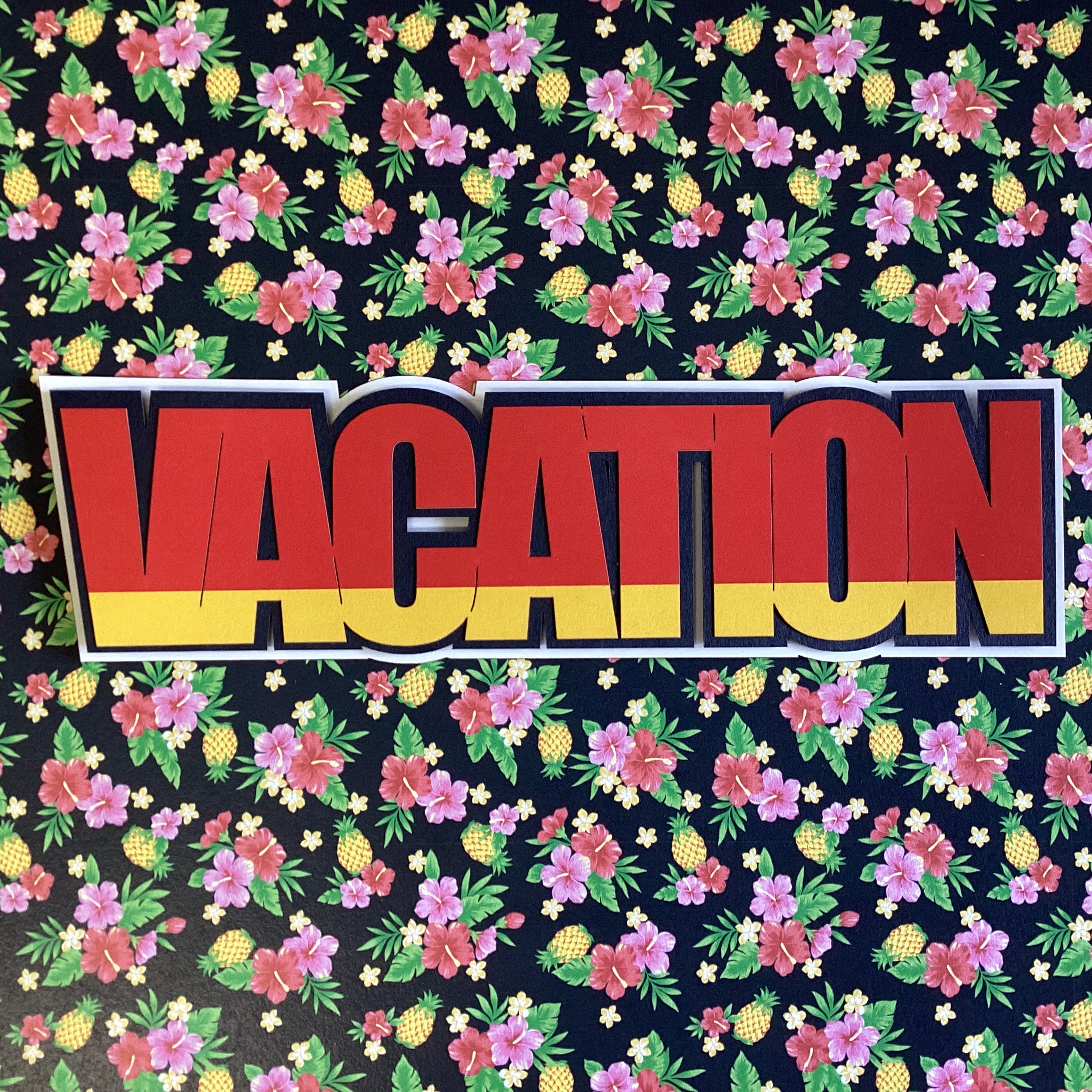 Scrapbook Customs Vacation Red Scrapbook Customs VACATION RED Flag Word Title - Image 1