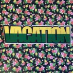 Scrapbook Customs VACATION GREEN Flag Word Title