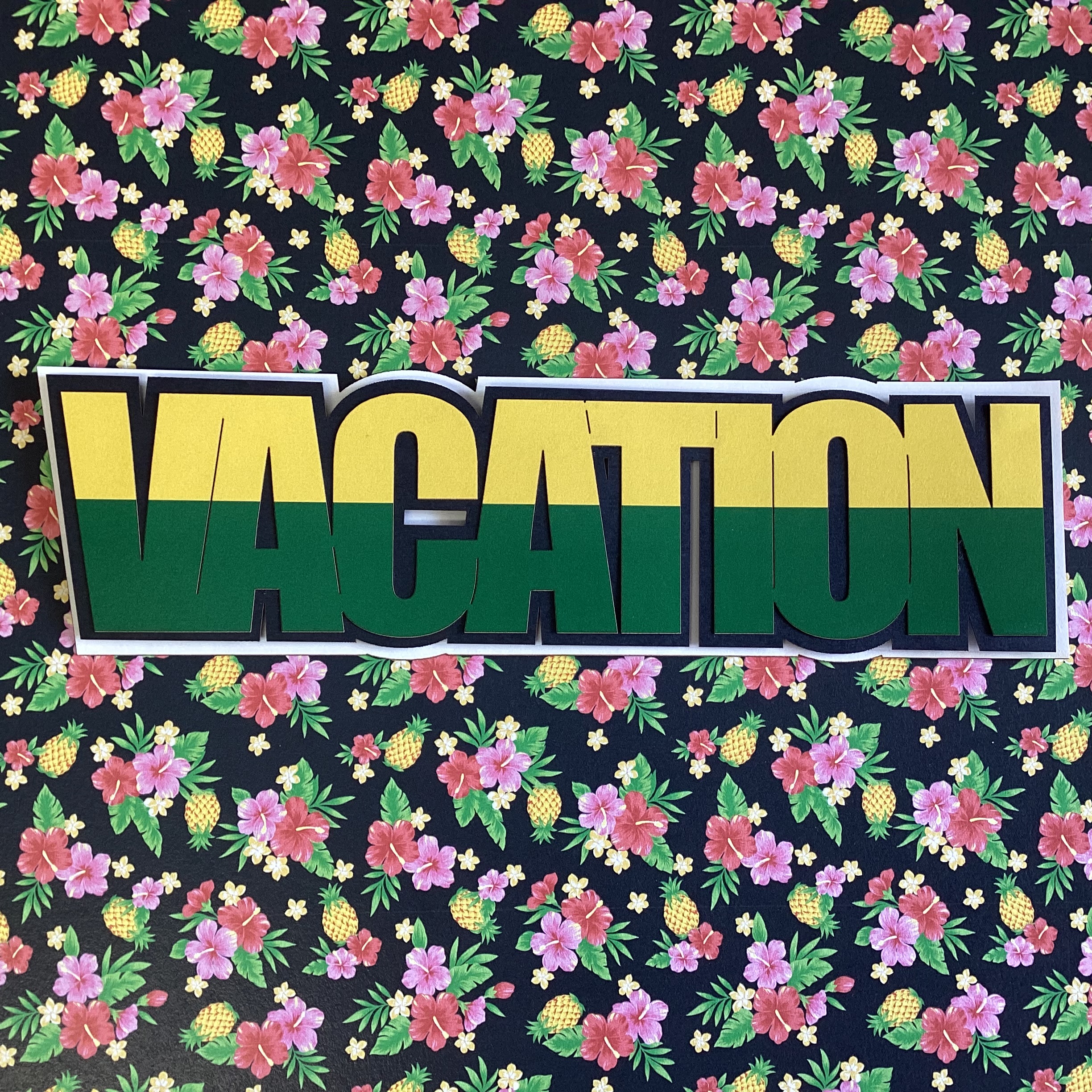 Scrapbook Customs Vacation Green Scrapbook Customs VACATION GREEN Flag Word Title - Image 1