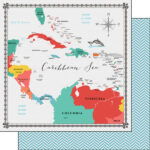 Scrapbook Customs CARIBBEAN SEA 12"X12" Scrapbook Paper