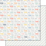 Scrapbook Customs TWINS 12"X12" Scrapbook Paper