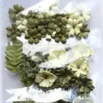 49 and Market ROYAL POSIES OLIVE Handmade Paper Flowers 9pc