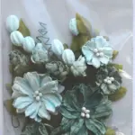 49 and Market ROYAL SPRAY OCEAN JADE Handmade Paper Flowers 15pc
