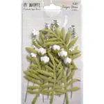 49 and Market SUGAR STEMS FLUFF Handmade Paper Flowers 16pc