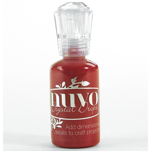 Nuvo_crystal_drops_AUTUMN_RED_Glue_1oz_Scrapbooksrus Nuvo Crystal Drops AUTUMN RED Enamel Dots 1oz - Image 1