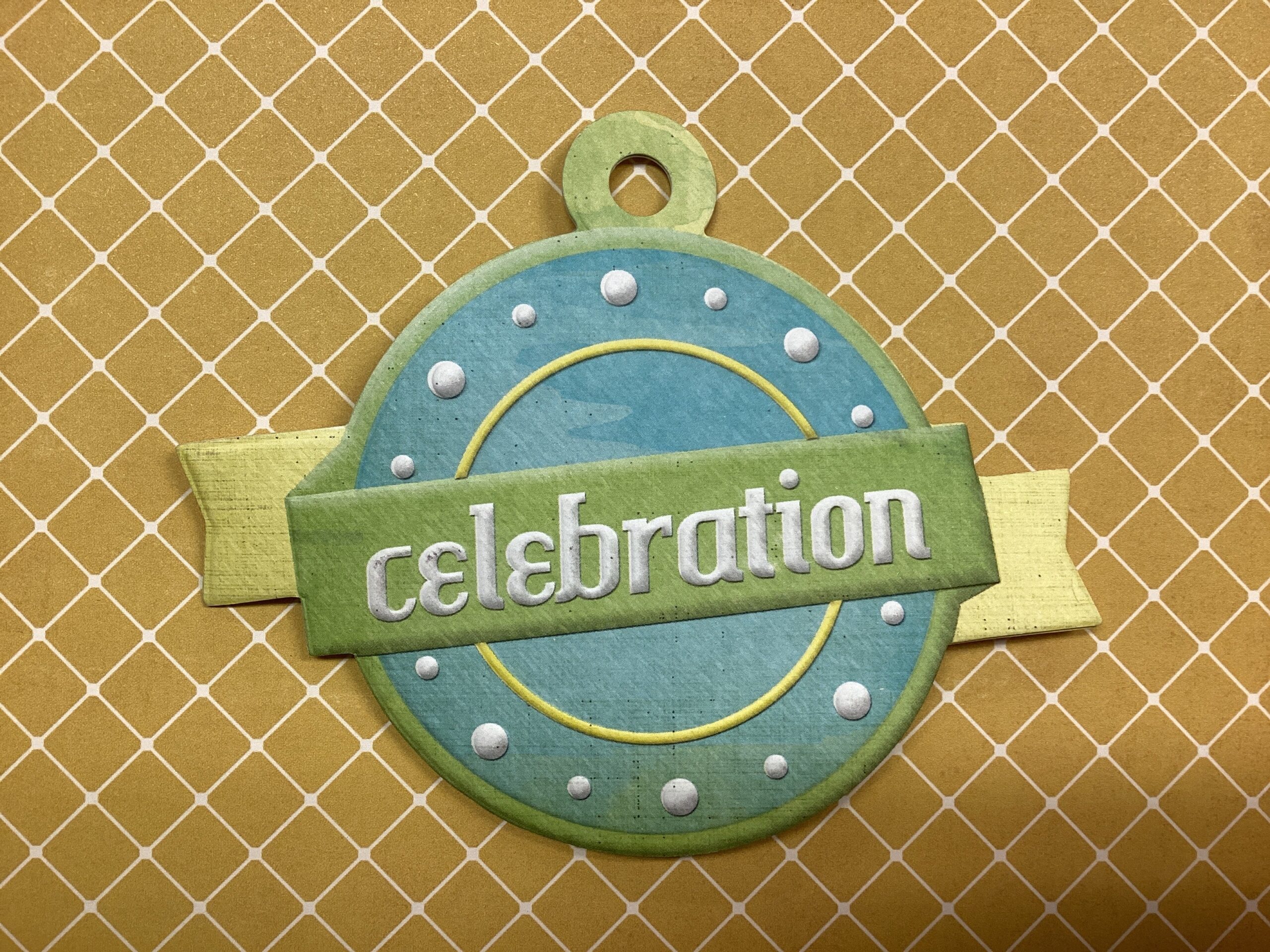 WeR_CELEBRATION_Embossed_Diecut_Charm.jpg WeR CELEBRATION Embossed Diecut Charm - Image 1